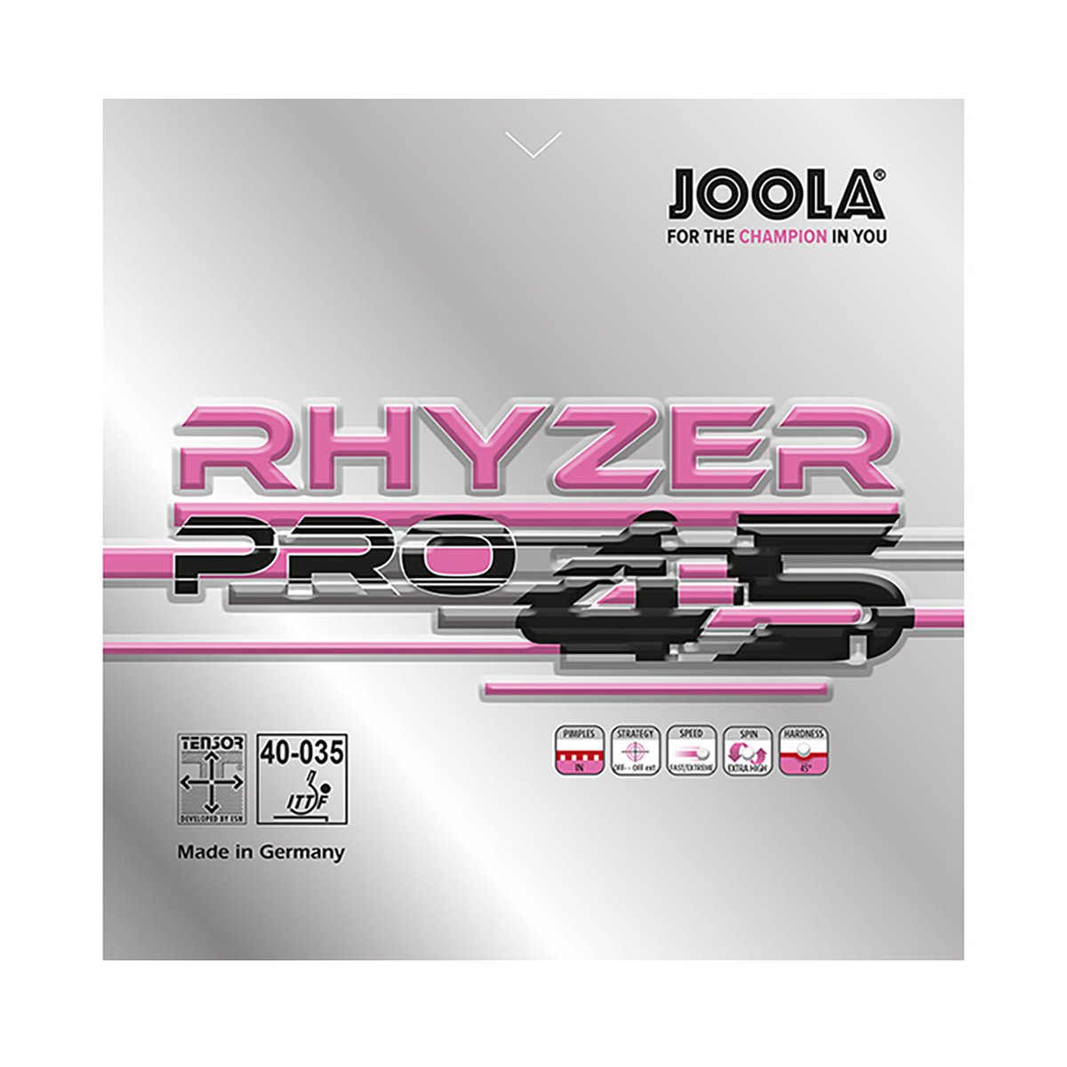 Rhyzer Pro 45 Table Tennis Rubber - Black Max