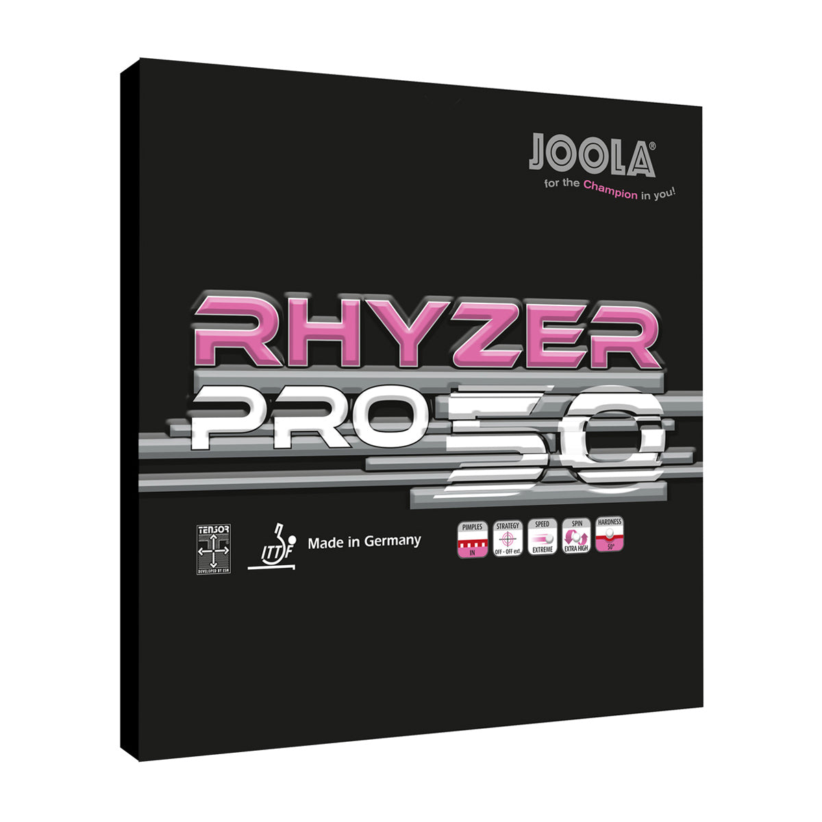 Rhyzer Pro 50 Table Tennis Rubber - Black Max